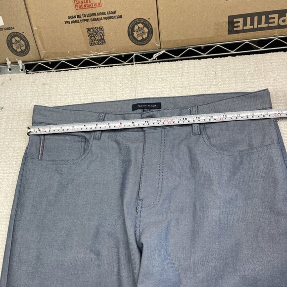Tommy Hilfiger Pants Mens 36X32 Light Blue Straight Fit Chino Flat Front Casual - Picture 7 of 11
